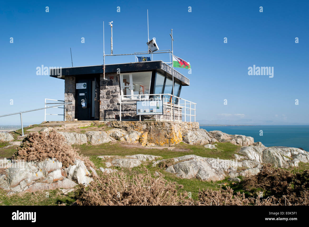 Roscolyn Küstenwache Lookout Station, Roscolyn, Anglesey, North Wales, UK Stockfoto