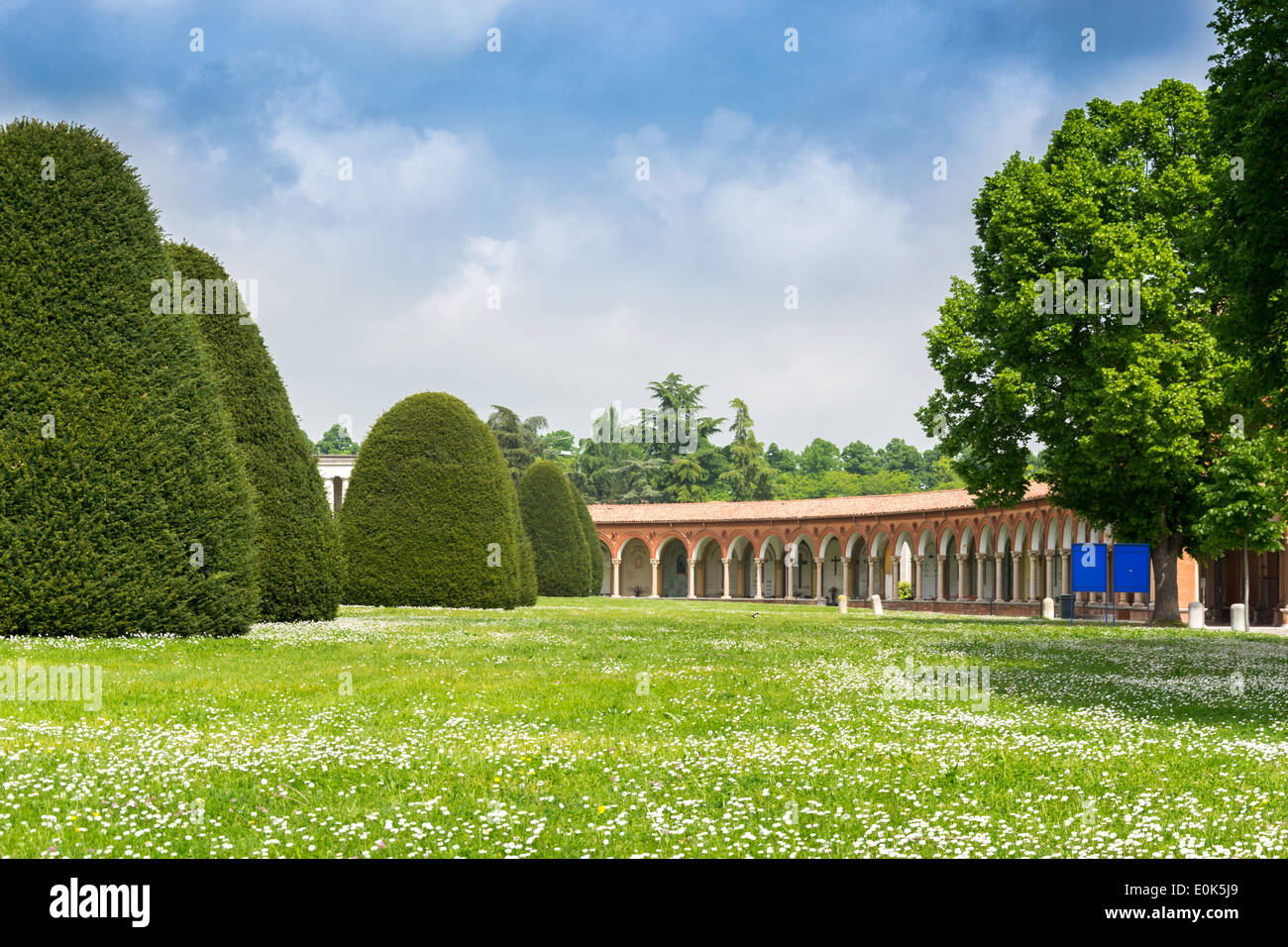 Der monumentale Friedhof der Stadt Ferrara Stockfoto