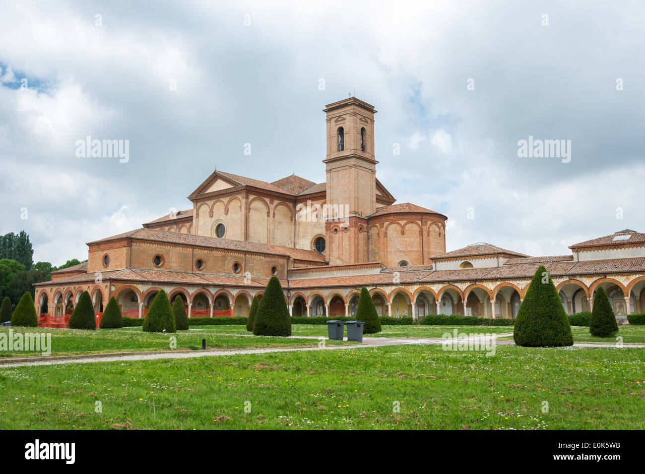 Der monumentale Friedhof der Stadt Ferrara Stockfoto