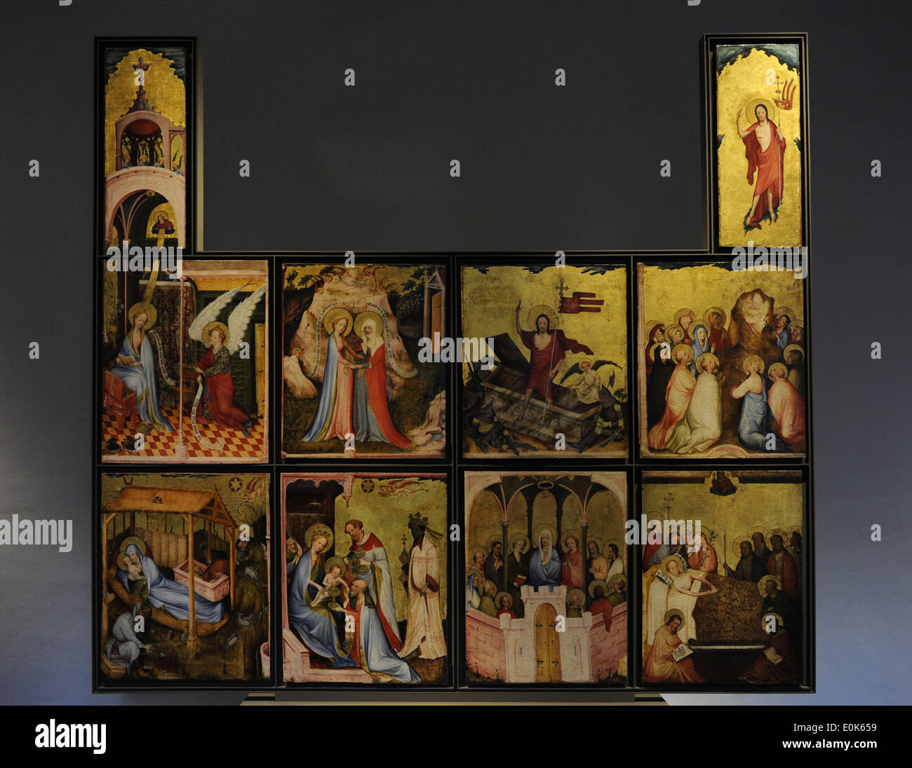 Nahen Sie Rhein Altar, ca. 1410. Catharijneconvent Museum. Utrecht. Niederlande. Stockfoto