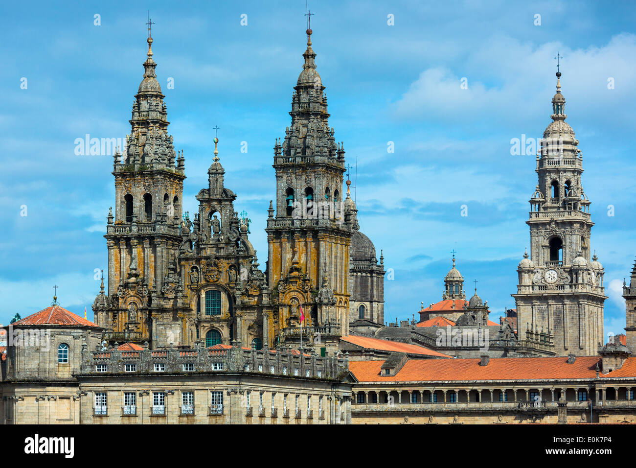 Catedral de Santiago de Compostela, römisch-katholische Kathedrale Komplex in Galicien, Nordspanien Stockfoto