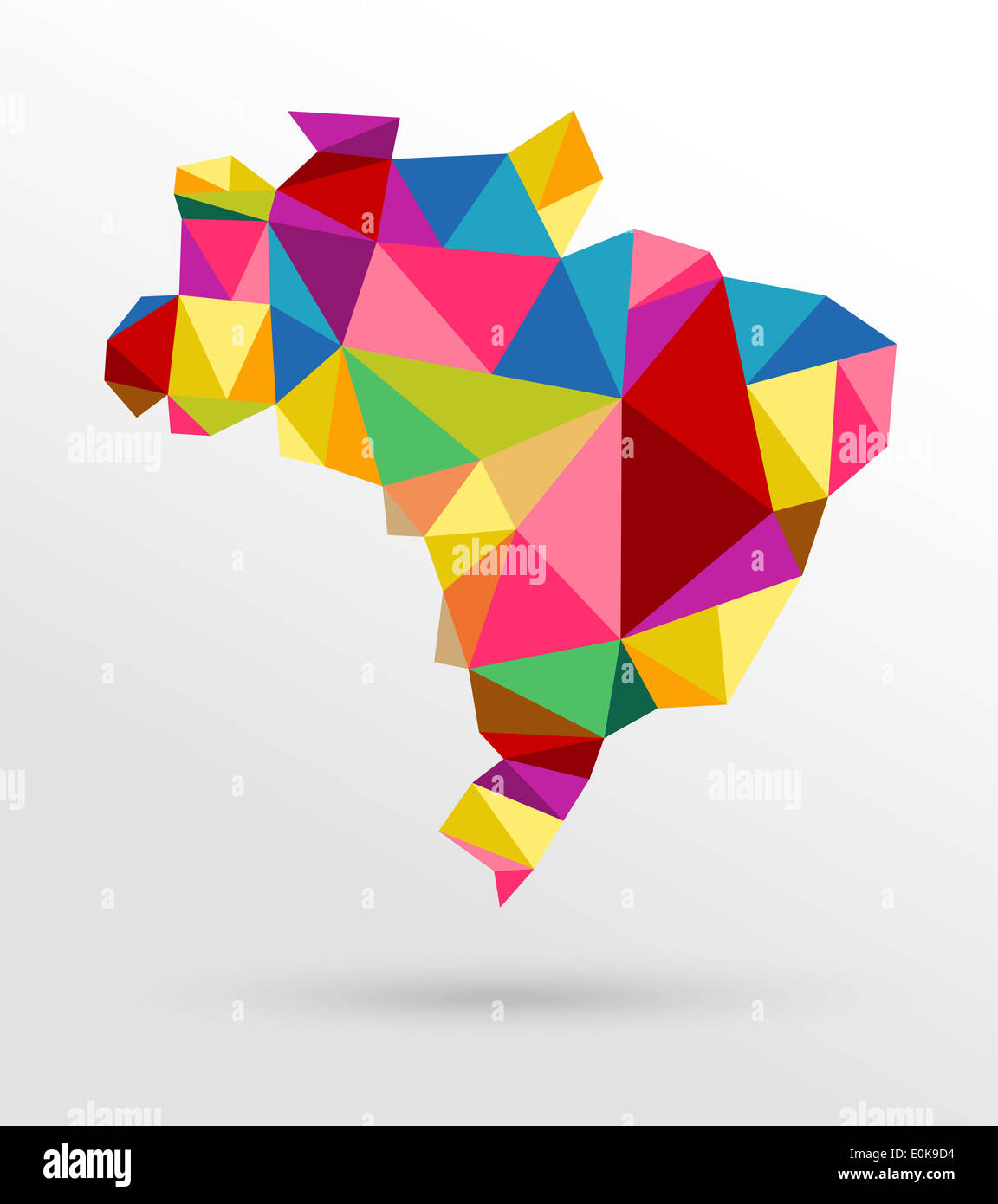 Bunte abstrakte Brasilien Karte. EPS10 Vektor mit Transparenz in Schichten für die einfache Bearbeitung organisiert. Stockfoto