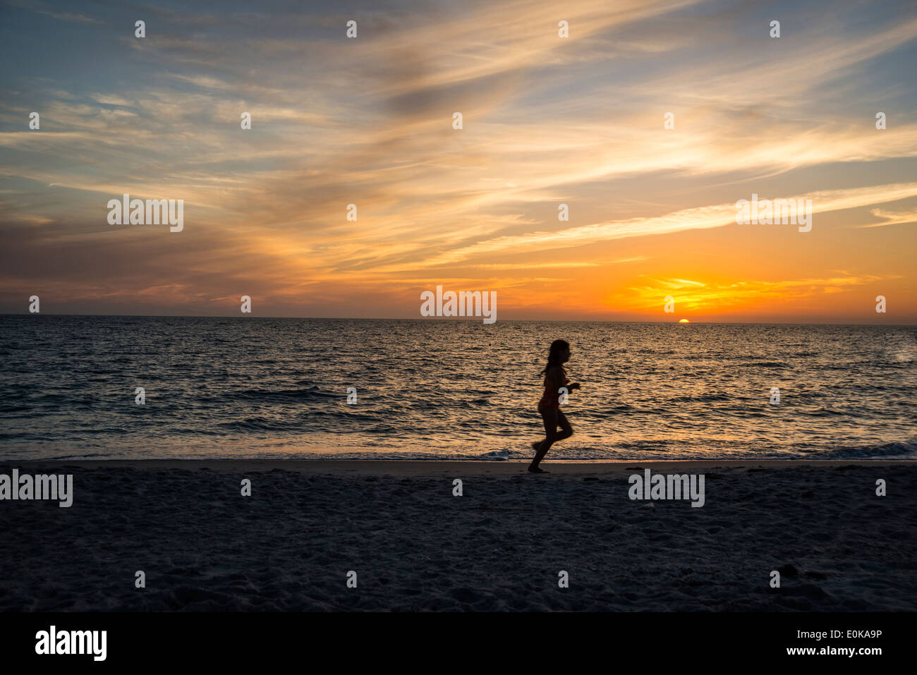 Sonnenuntergang in Neapel Stockfoto