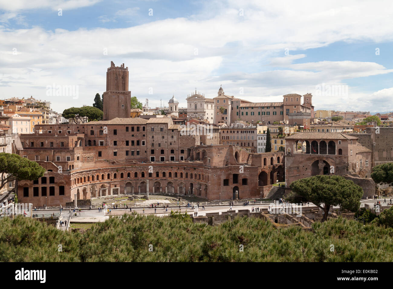 Trajans Märkte, 2. Jahrhundert n. Chr. Teil des Forum Romanum, Rom Italien Europa Stockfoto