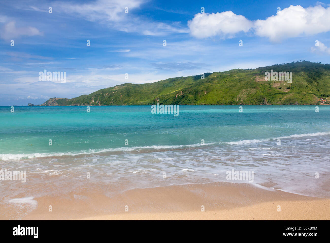 Landschaft in der Umgebung von Kuta (gesehen vom Kuta Beach), Lombok, Indonesien Stockfoto
