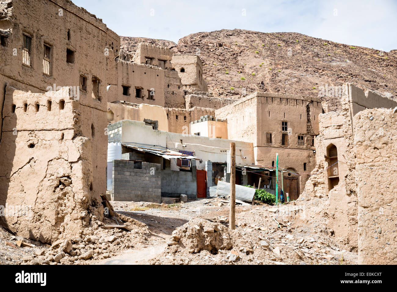 Bild von Ruinen Birkat al Schlamm in Oman Stockfoto