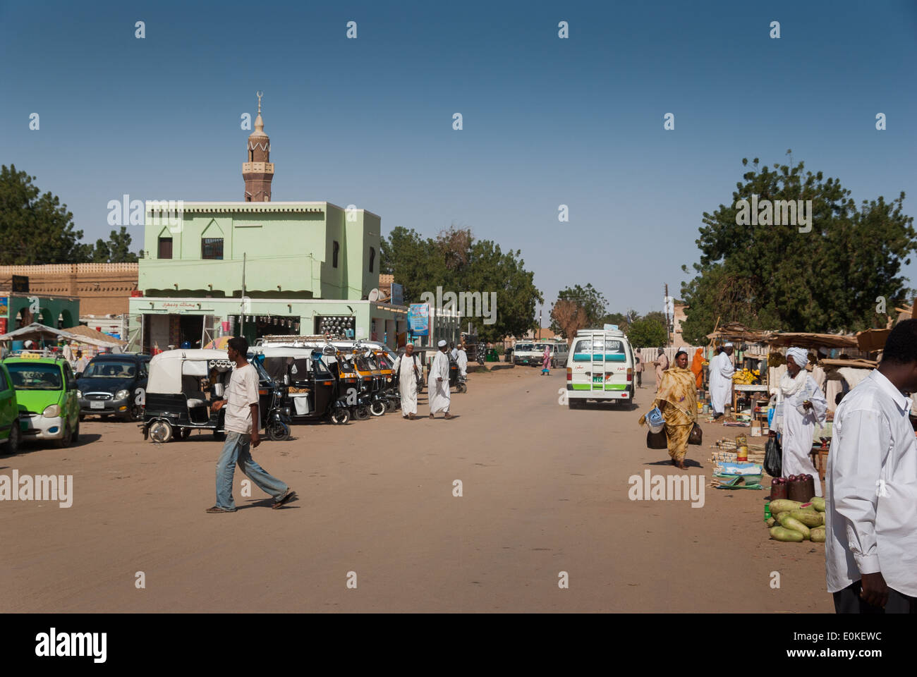 Straße von Karima, Nord-Sudan Stockfoto