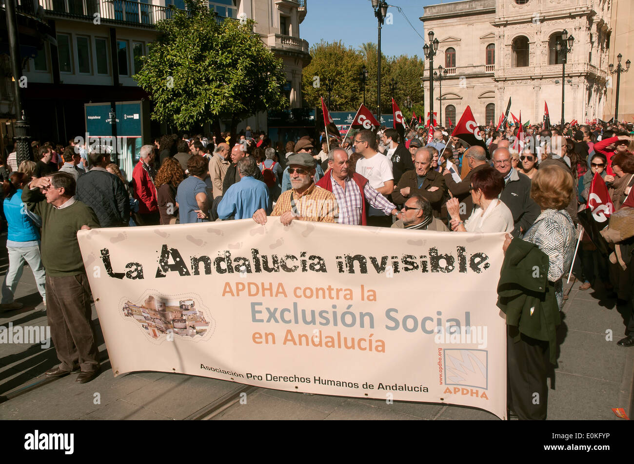 Generalstreik, 14. November 2012, Sevilla, Spanien, Europa Stockfoto