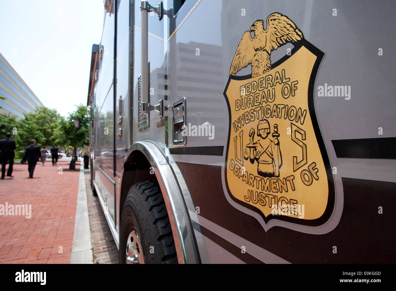 US-FBI / DOJ Schild Stockfoto