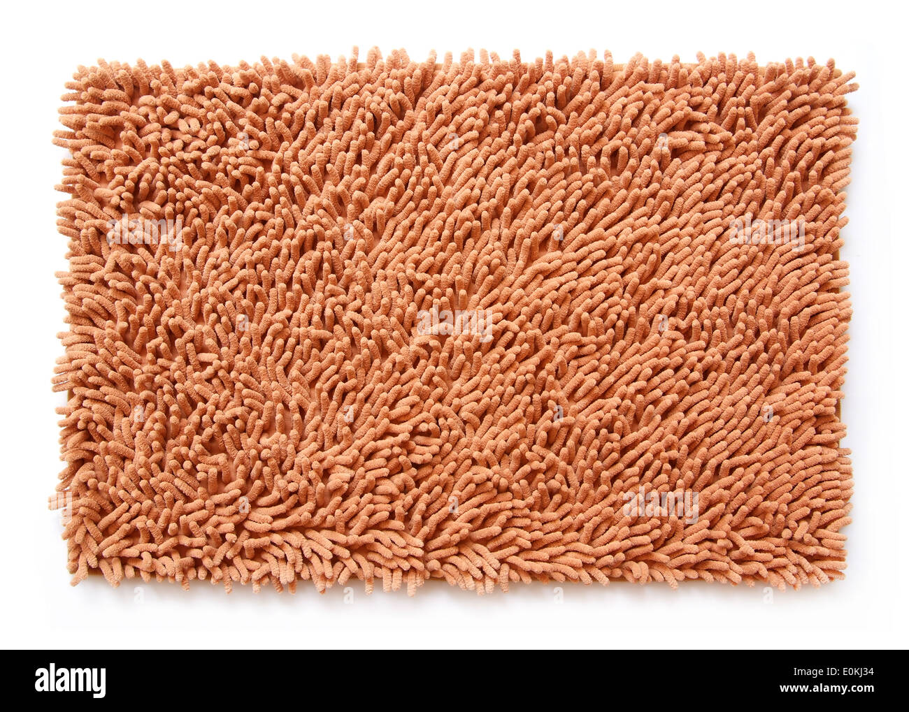 Braun Fußmatte für reinigen und wischen Sie Fuß auf weißem Hintergrund Stockfoto