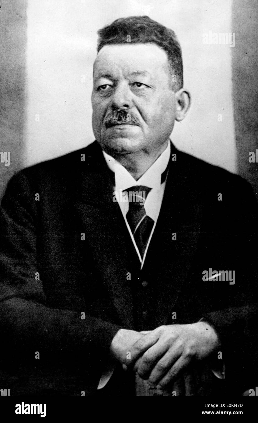 Porträt von Prinz Max von Baden der erste Präsident des "Reiches" Stockfoto