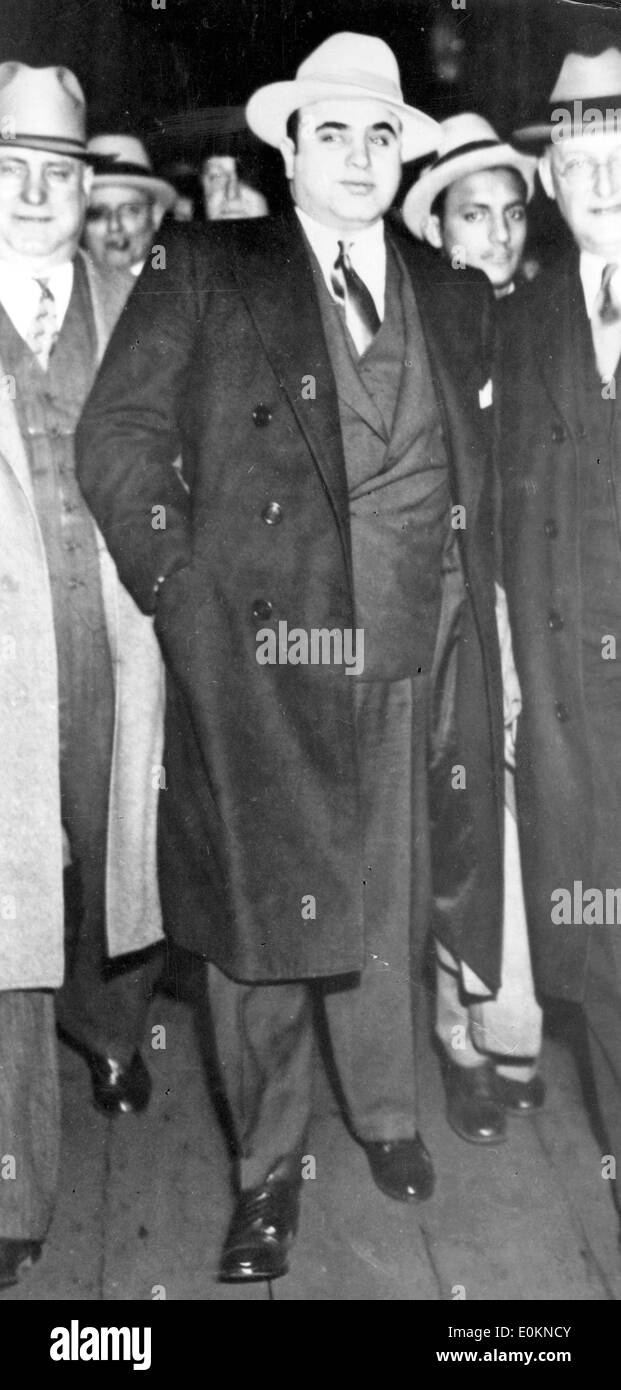 Gangster Al Capone mit Marshall Laubenheimer in New York Stockfoto