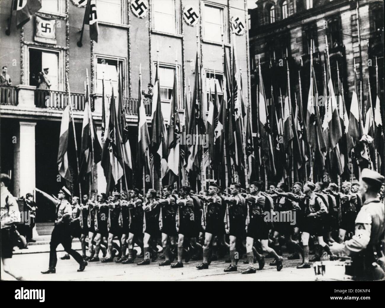 1. Januar 1930 - deutsche Jugend im NS-Kongress in Nürnberg. (genaues Datum unbekannt) Stockfoto