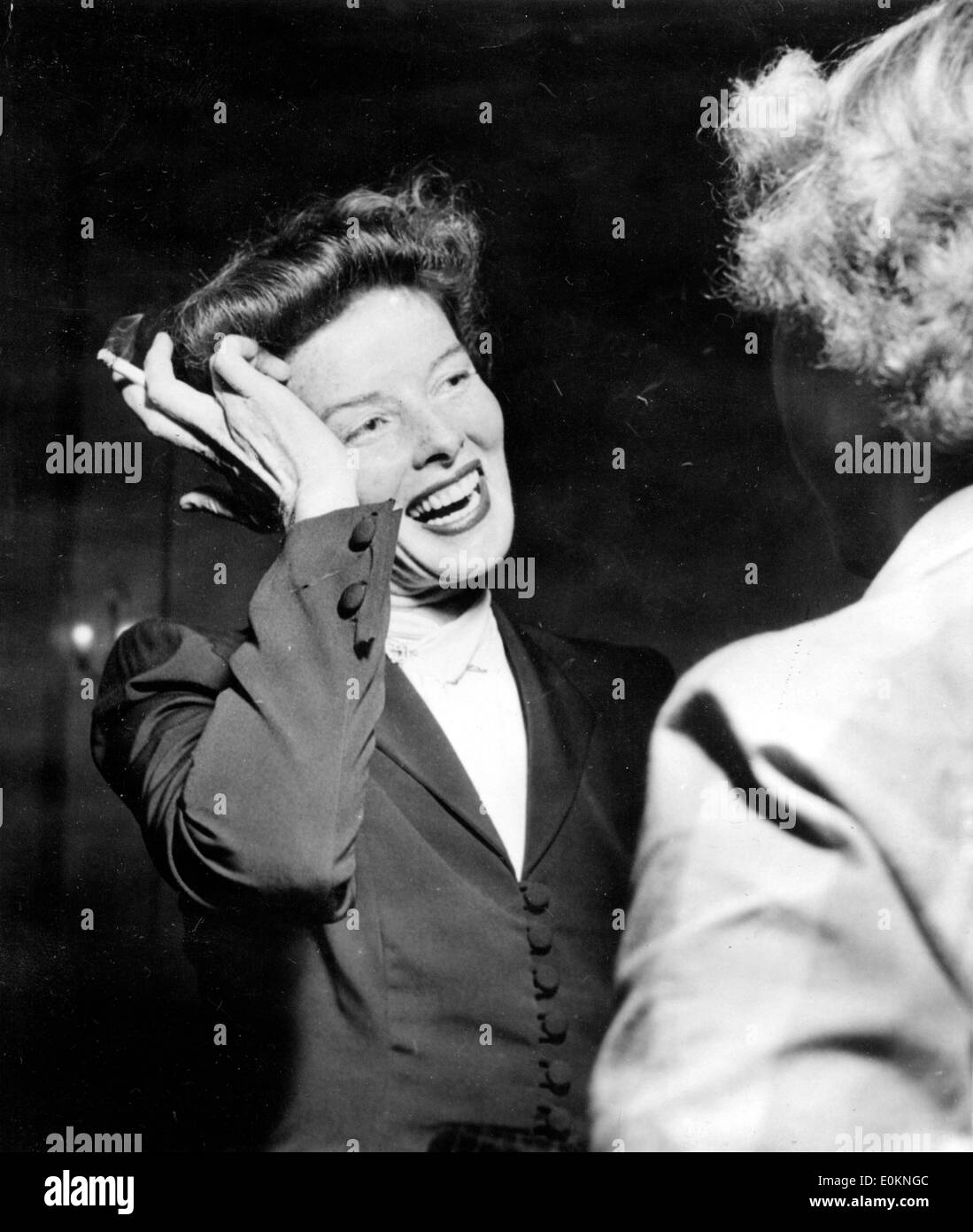 Schauspielerin Katharine Hepburn in Paris, Frankreich Stockfoto
