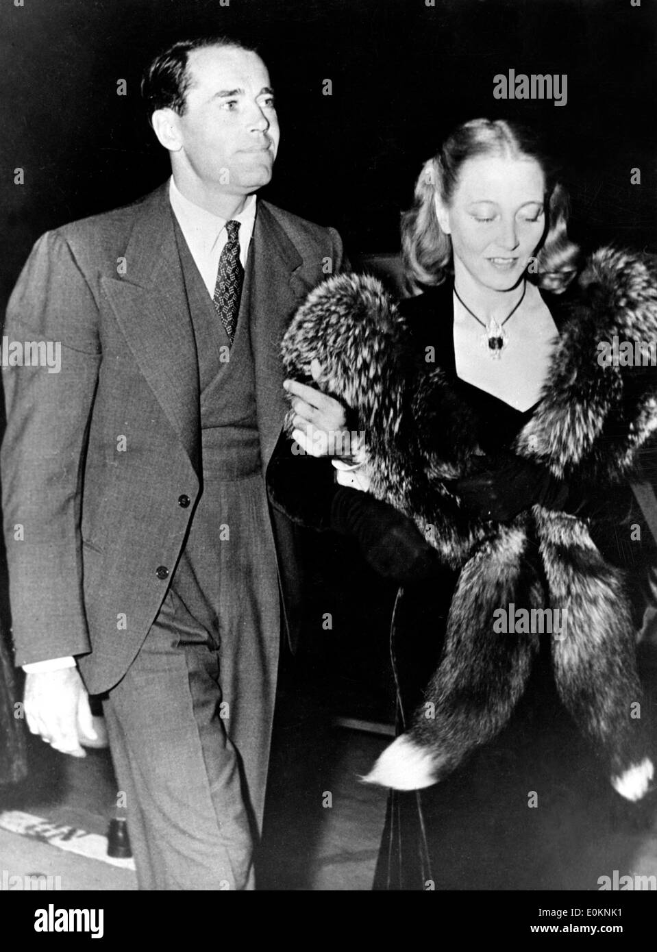 Schauspieler Henry Fonda mit Frau Frances Ford Seymour Stockfoto