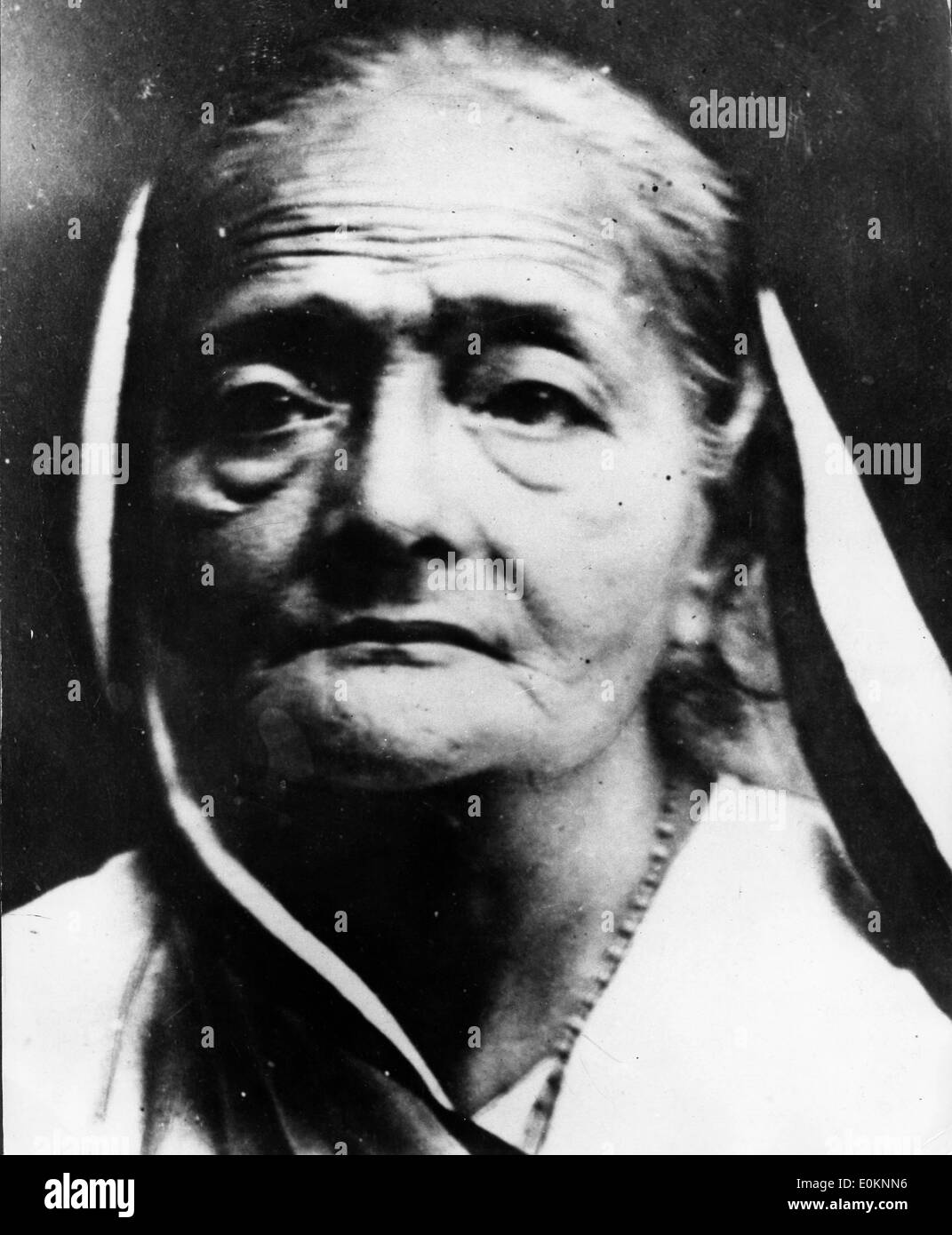 Porträt von Mahatma Ghandi Frau Kasturba Gandhi Stockfoto