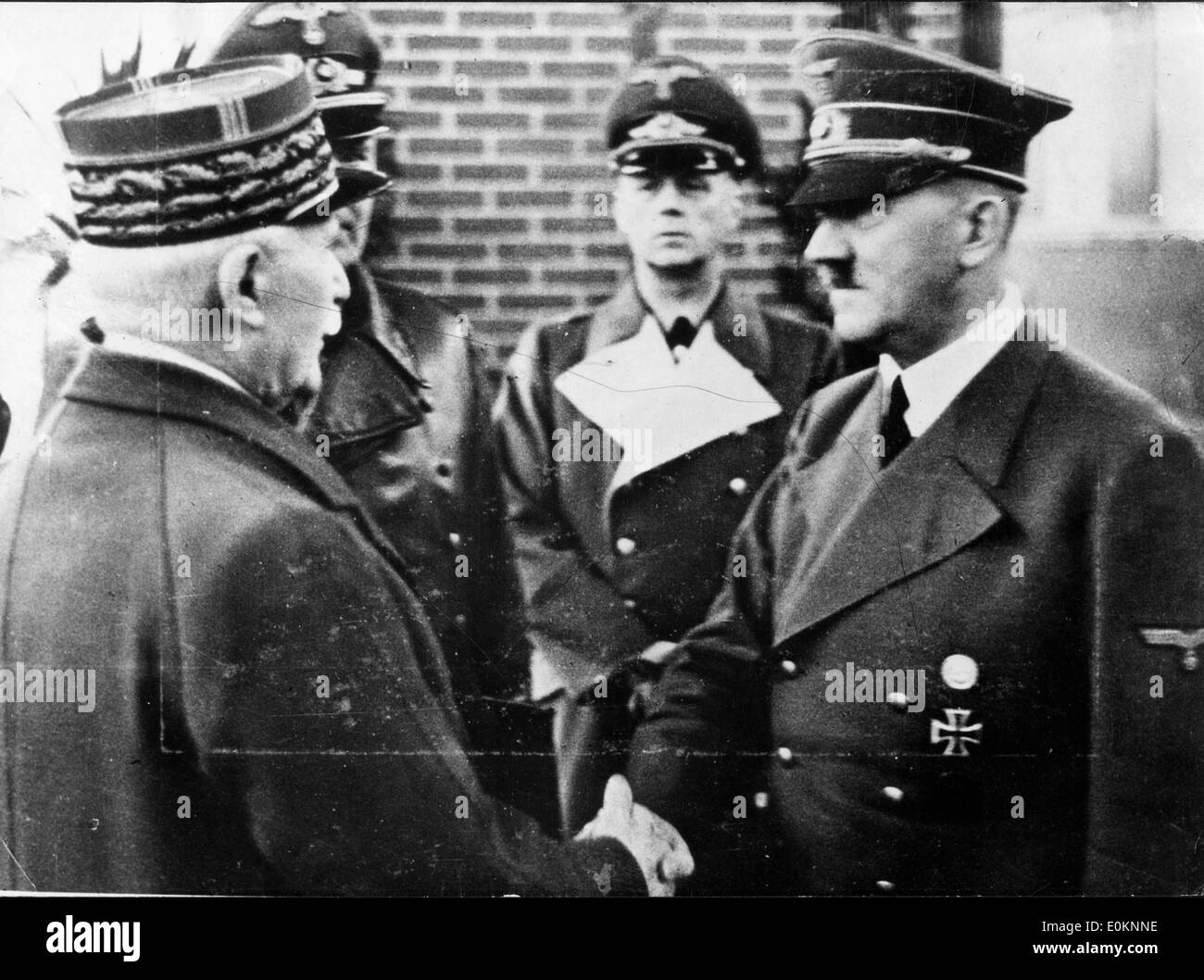 Adolf Hitler Händeschütteln Stockfoto