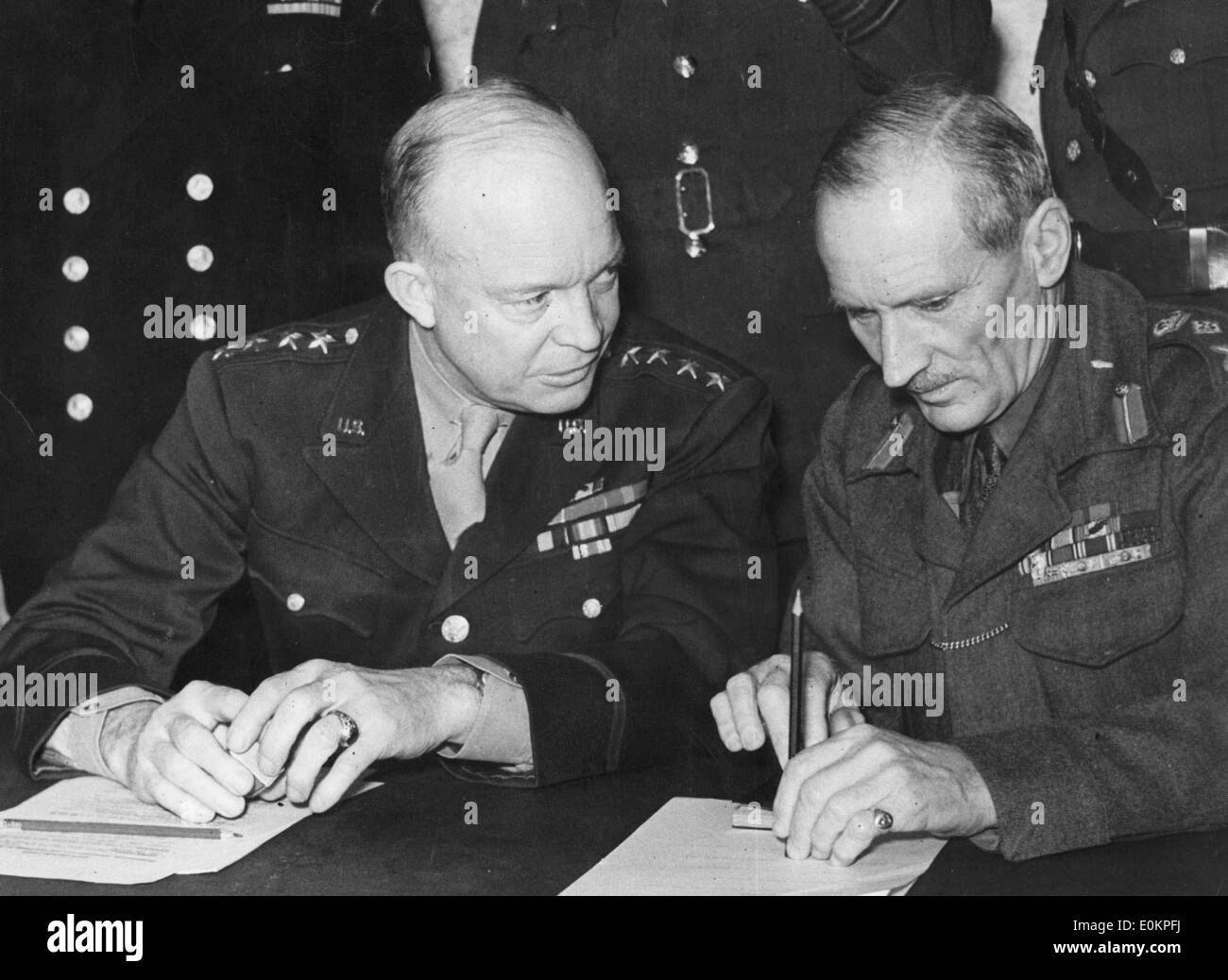Präsident Eisenhower und General Montgomery Stockfoto