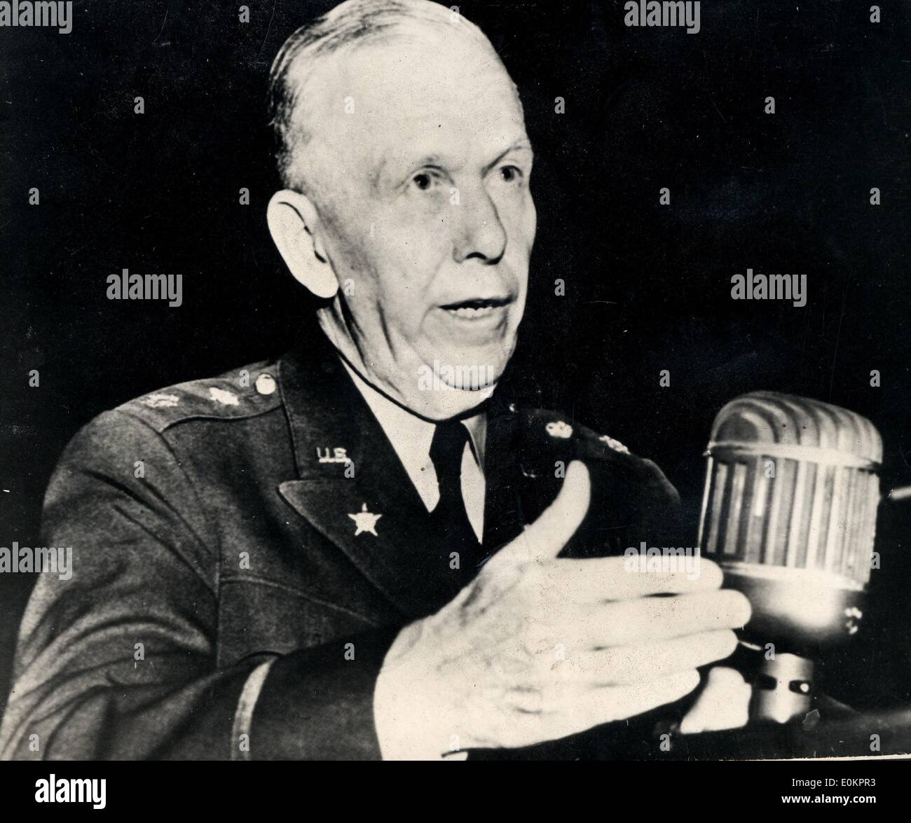 General Marshall reden Weltkrieg zwei Stockfoto
