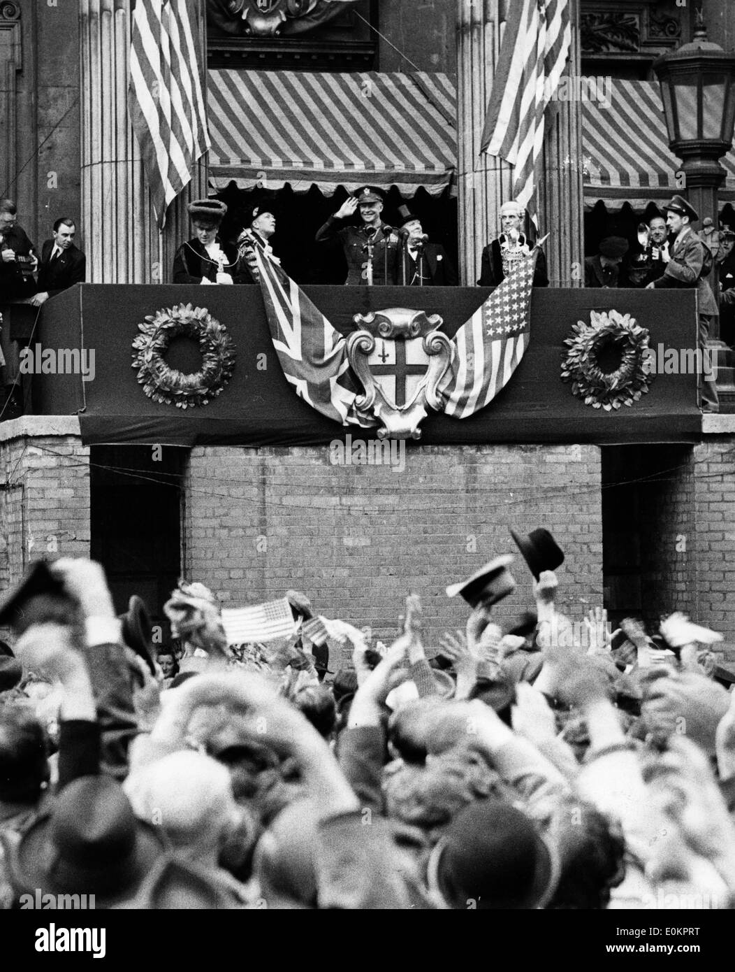 Präsident Dwight D. Eisenhower erhält die Freiheit von London Stockfoto