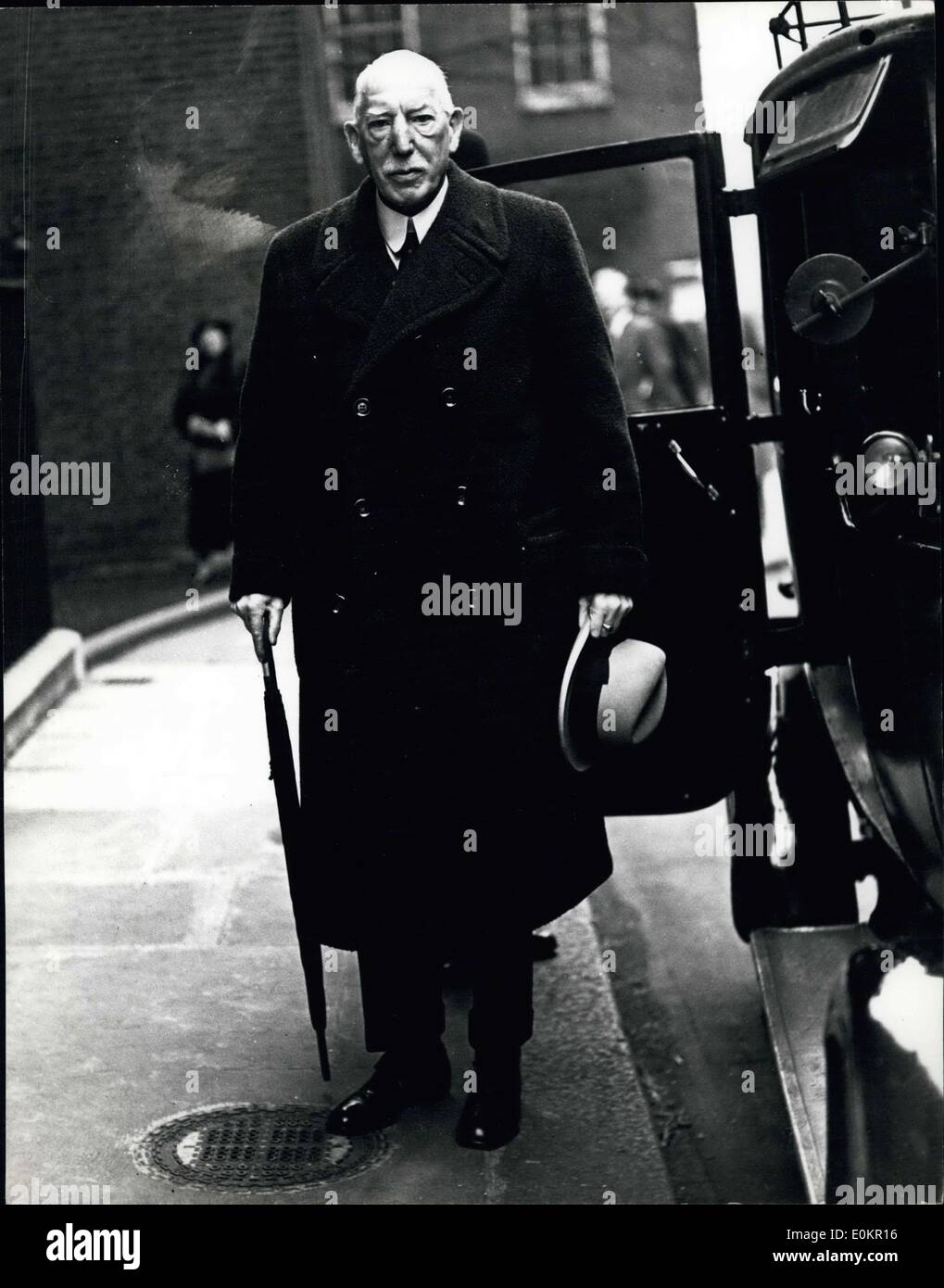 18. März 1938 - Herr Craigawon, Premier von Nordirland. Stockfoto