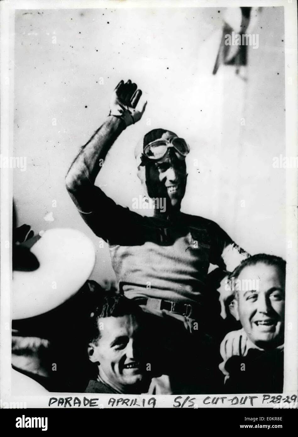 Sept. 09, 1938 - Nuvolapi nach dem Gewinn des Grand Prix von Italien. Stockfoto