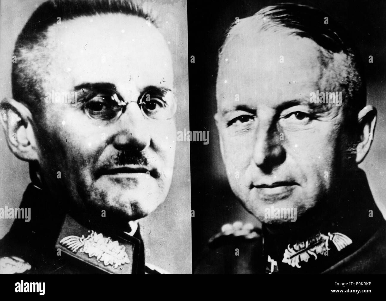 1. Januar 1940 - München, Deutschland - Datei Foto. ca. 1940er Jahre. NS-Führer (L-R) General HALDER und General ERICH VON MANSTEIN. Stockfoto