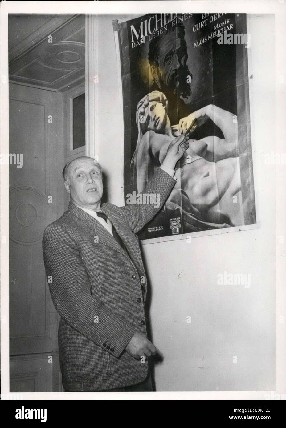 17. Januar 1951 - Curt Oertel, Filmproduzent von "Michelangelo" Stockfoto