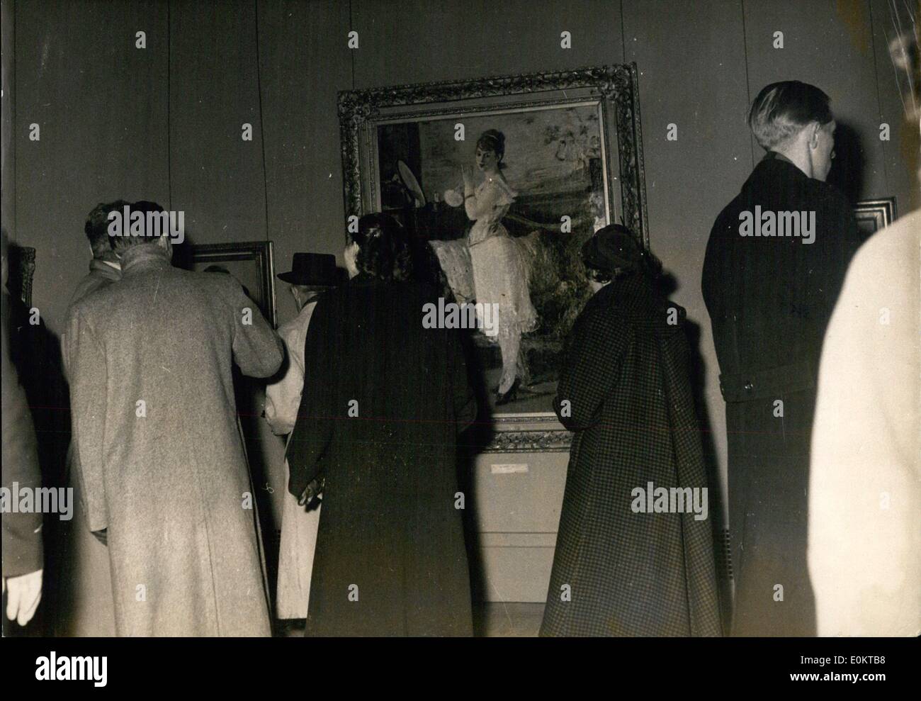 18. Januar 1951 - Kunstausstellung von Werken des Künstlers Manet in Hamburg, Deutschland Stockfoto