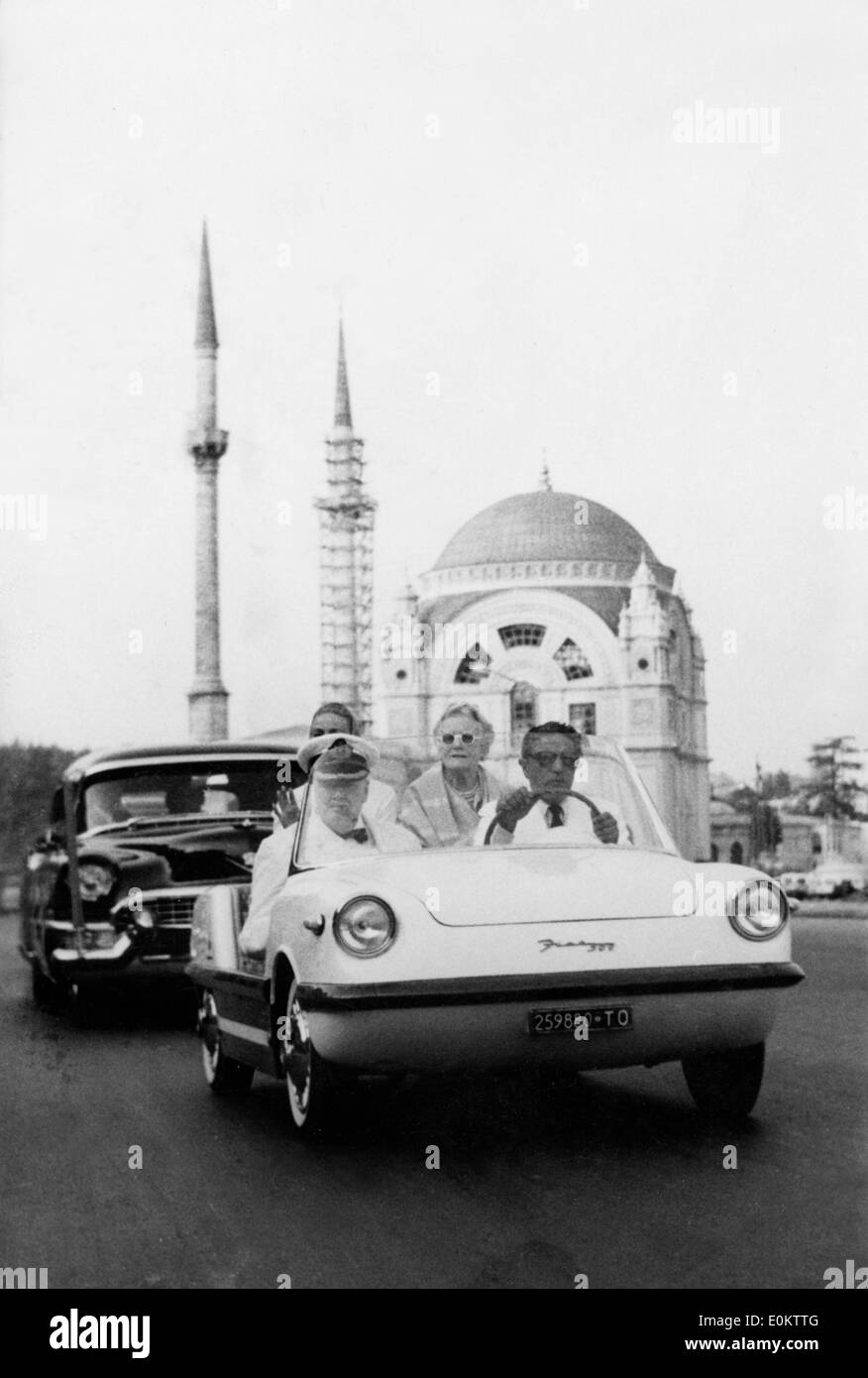 Aristotle Onassis und Sir Winston Churchill Urlaub Stockfoto