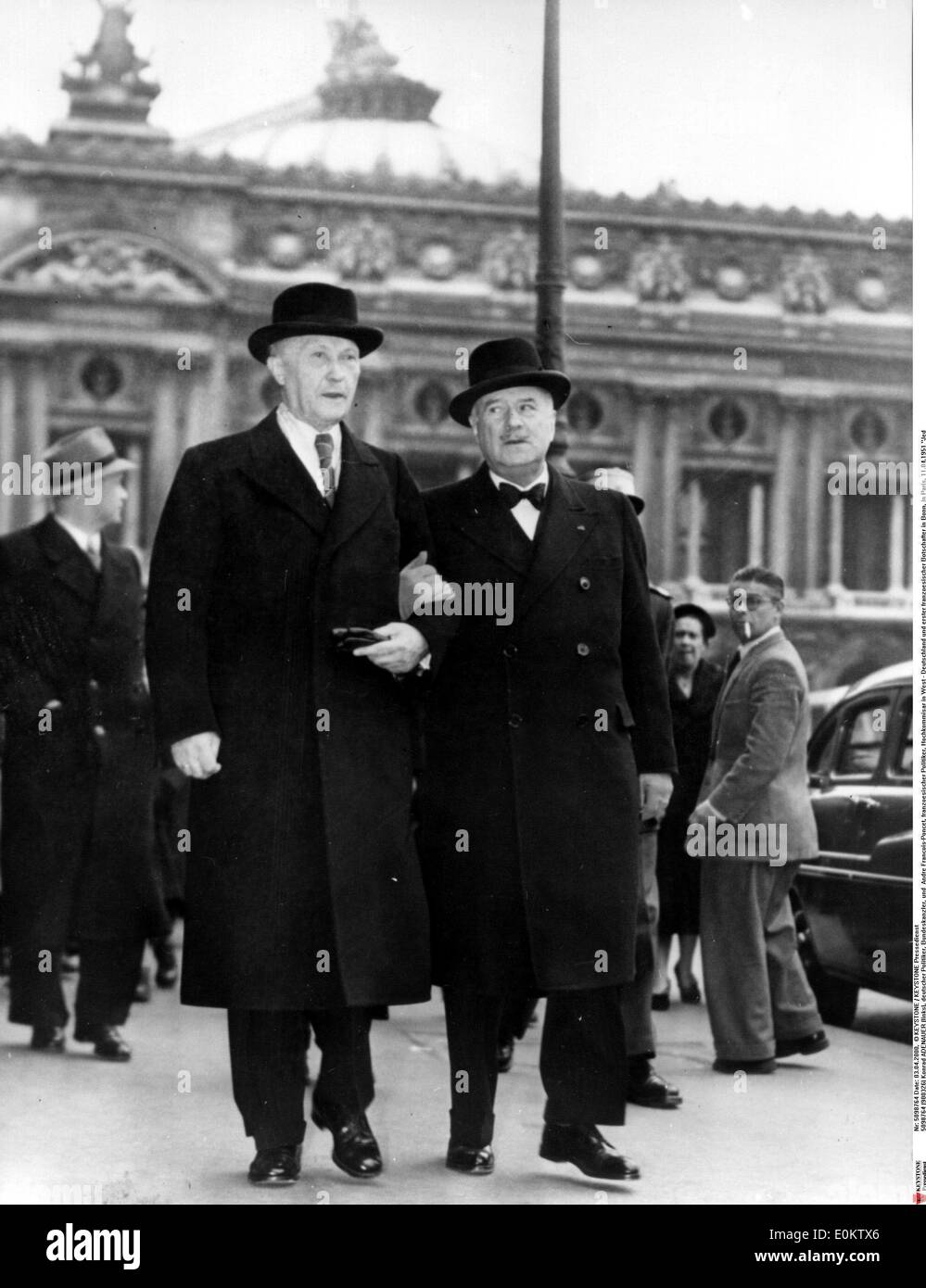 Konrad Adenauer mit André Francois-Poncet Stockfoto
