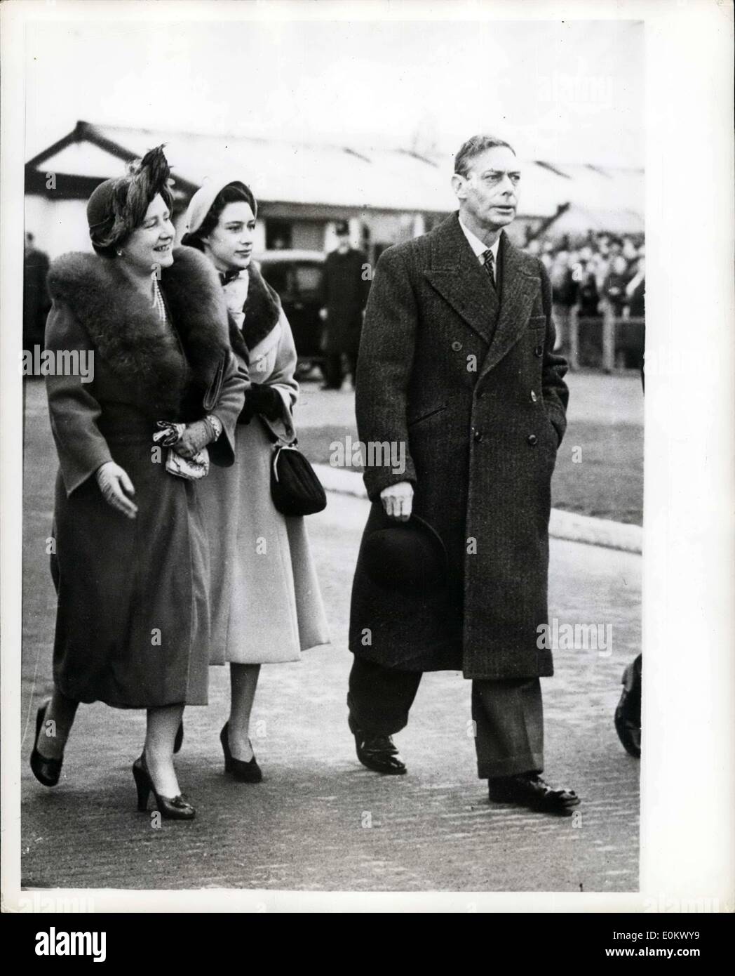 31. Januar 1952 - toten Königs in spät Foto: London der späten König George VI in eines der letzten Fotos am Flughafen London wo Stockfoto
