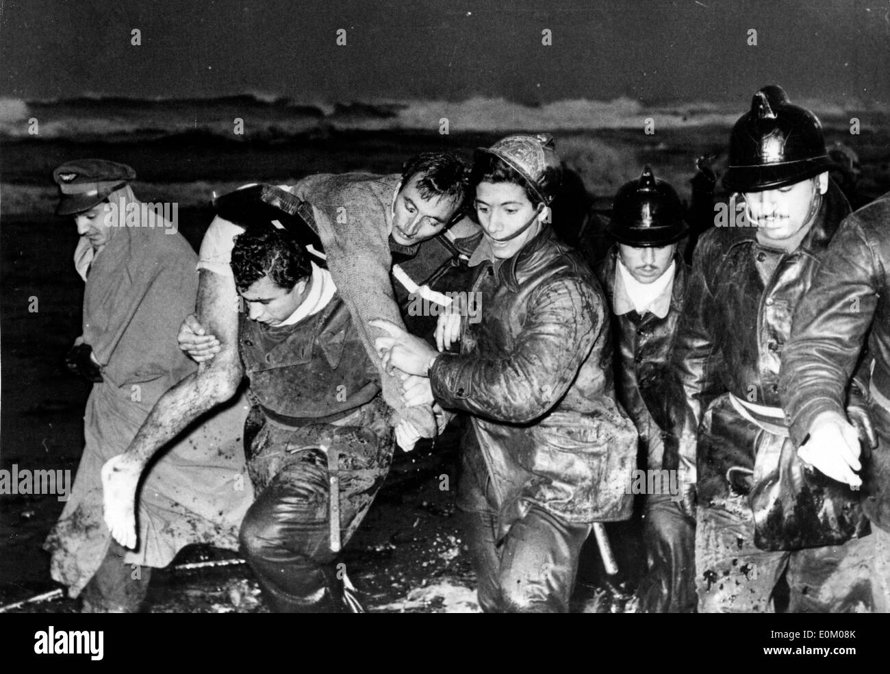 1952-Schiffbruch des französischen Liner Champollion Stockfoto