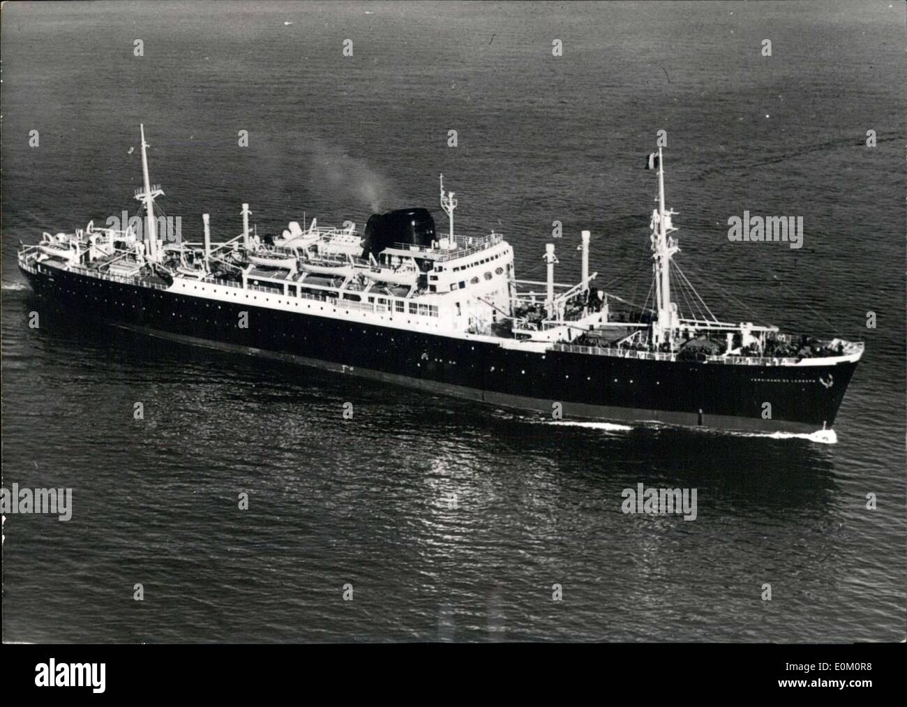 18. Februar 1953 - kommt Schiff "Ferdinand-de-Lesseps'' in Marseille aus Neapel Stockfoto