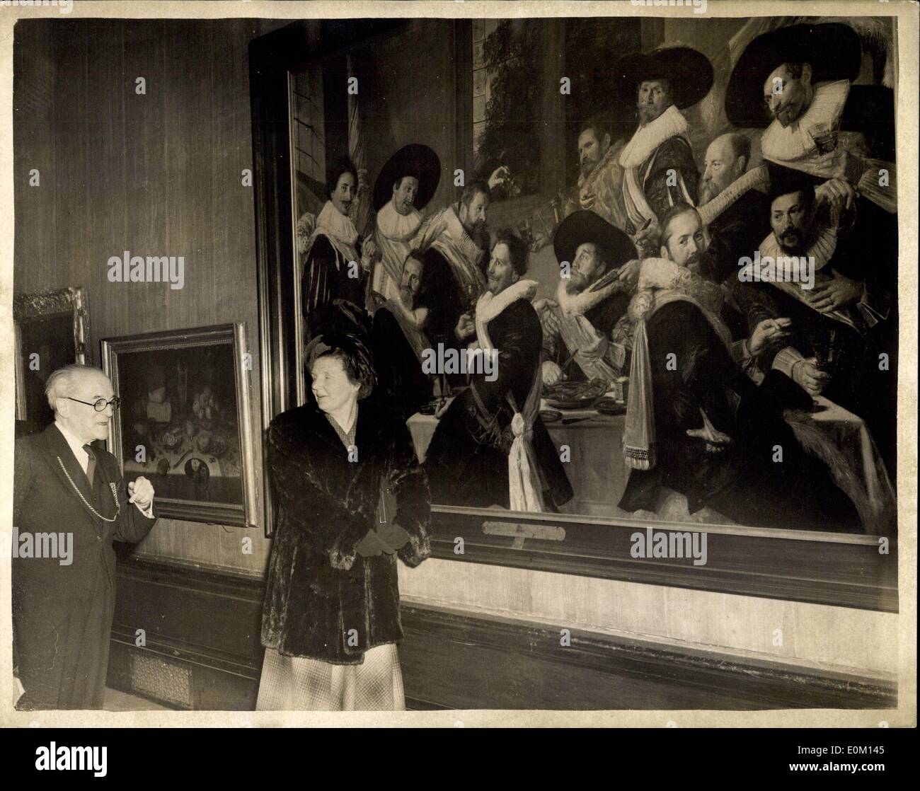 26. Februar 1953 - Queen Juliana in London - Voting Royal Road My Queen Juliana der Niederlande und Prinz Bernhard, kamen in Stockfoto