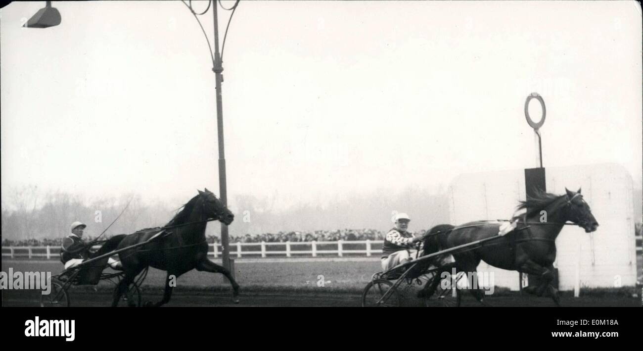 Lassen Sie 18. Januar 1953 - zu '''' im italienischen Traber Rennen Stockfoto