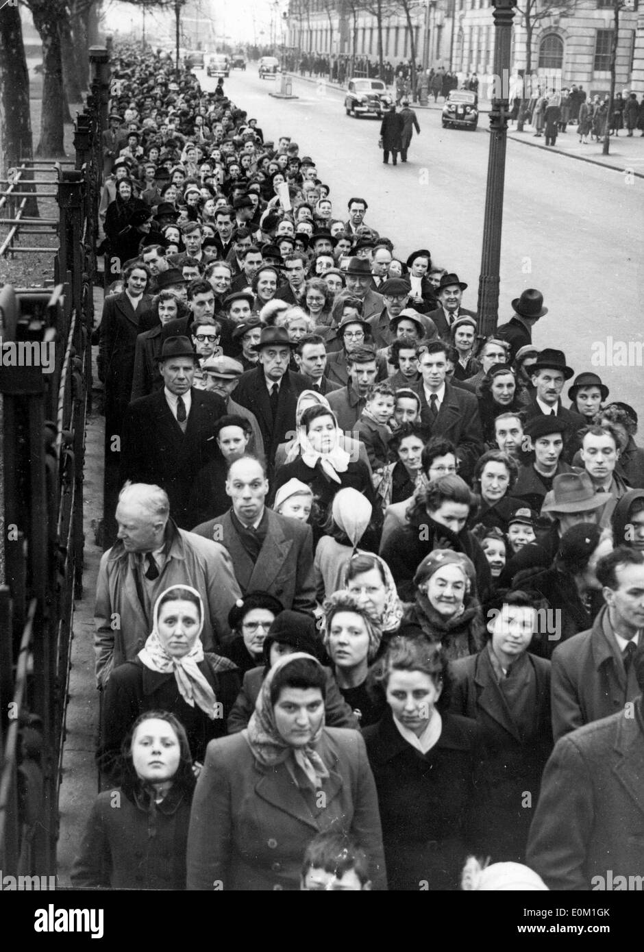 Queen Mary; Lügen im Zustand in Westminster Hall Stockfoto