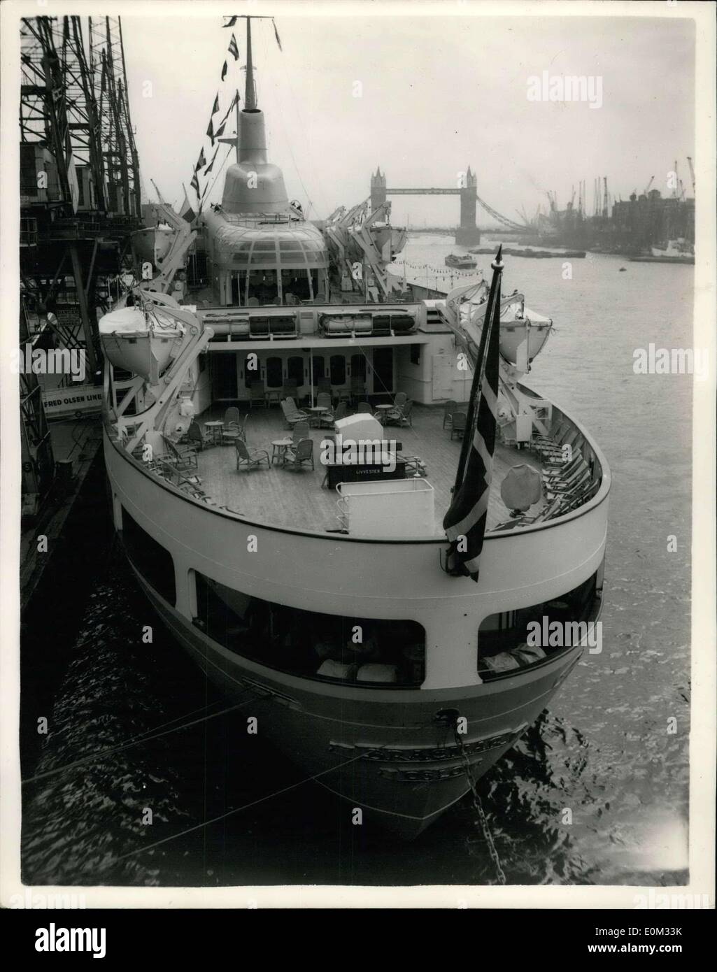21. Mai 1953 neue norwegische Schiff auf Maiden Voyage. Foto zeigt