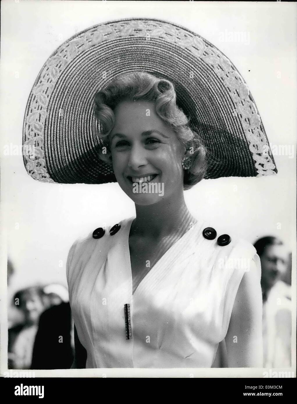 6. Juni 1953 - Wimbledon Championships... Mode-Hinweis aus Belgien... Keystone-Fotoshows: Frau Margaret Peten - Frau von der Stockfoto