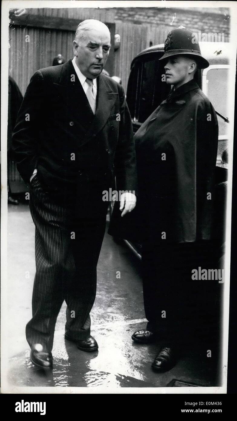 5. Mai 1953 - Krönung Proben in der Abtei. Foto zeigt die australische Premier, Mr R.G. Menzies gesehen, so dass die Abtei Stockfoto