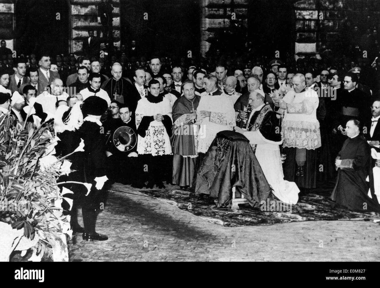 Papst Pius XII. in Rom España beten Stockfoto