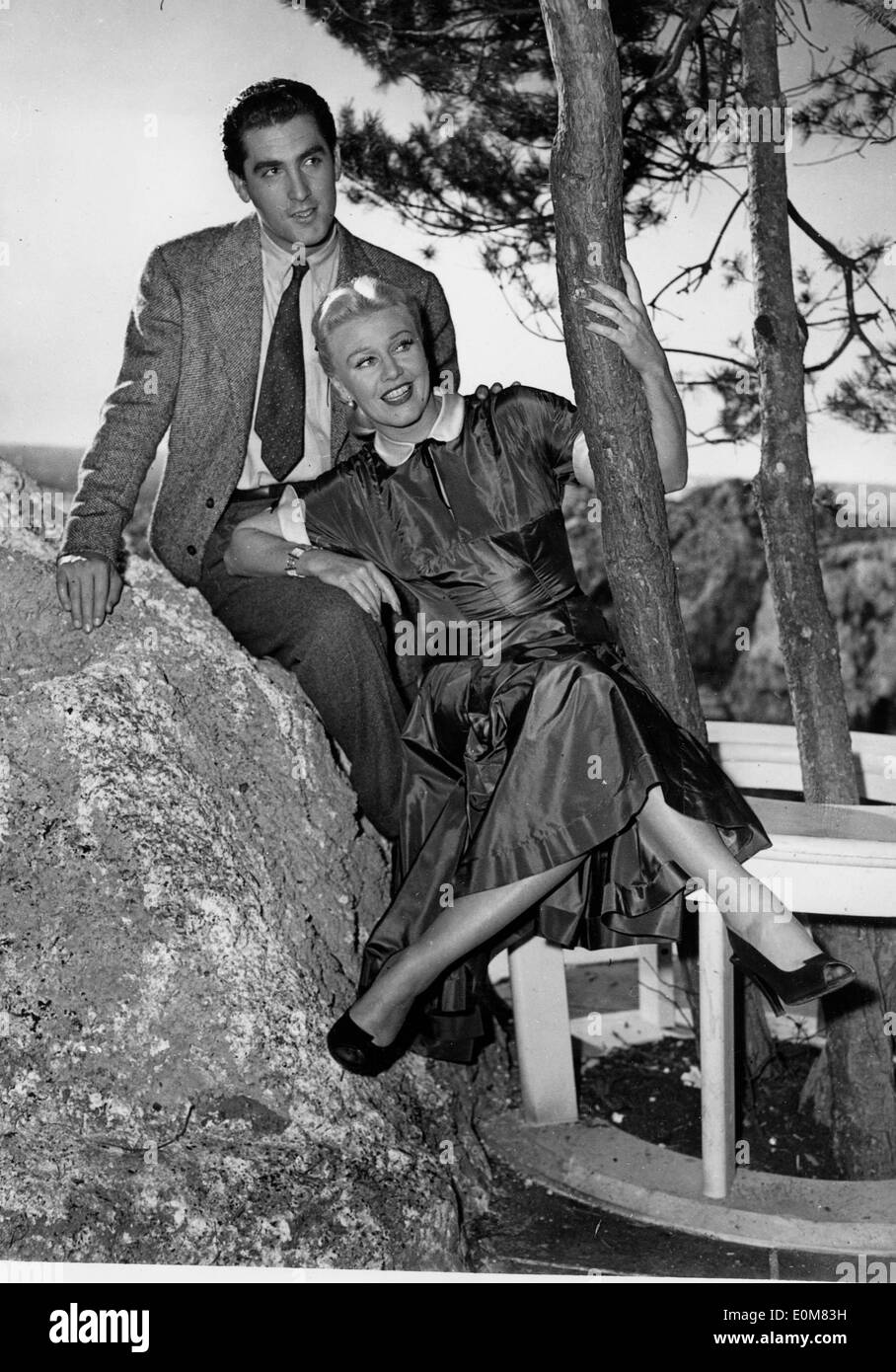 Schauspielerin Ginger Rogers und Jacques Bergerac in 'Lebenslinie' Stockfoto