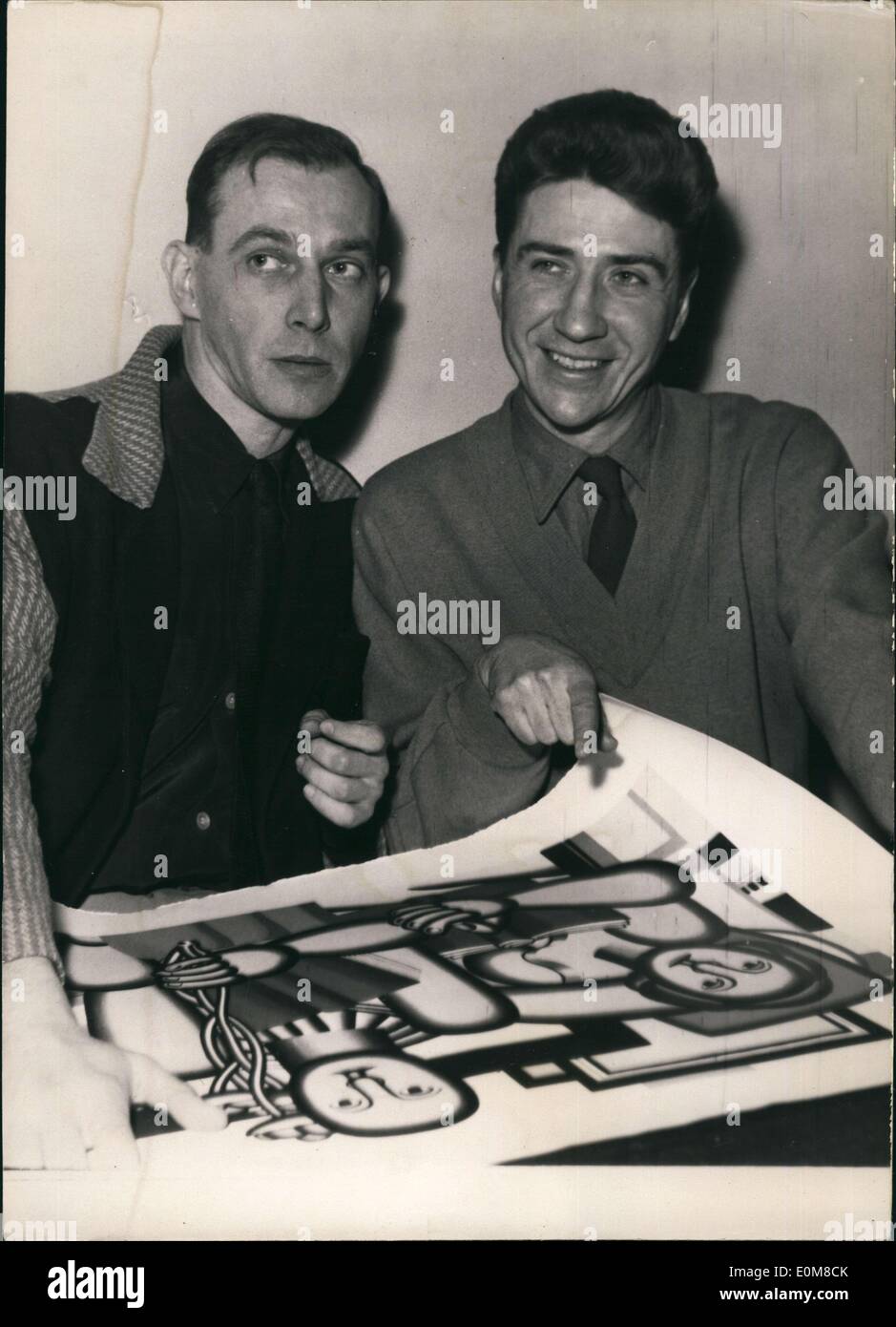 1. Februar 1954 - Alain Resnais & Chris Marker für '' die Statue des Meurmet Aussi " Stockfoto
