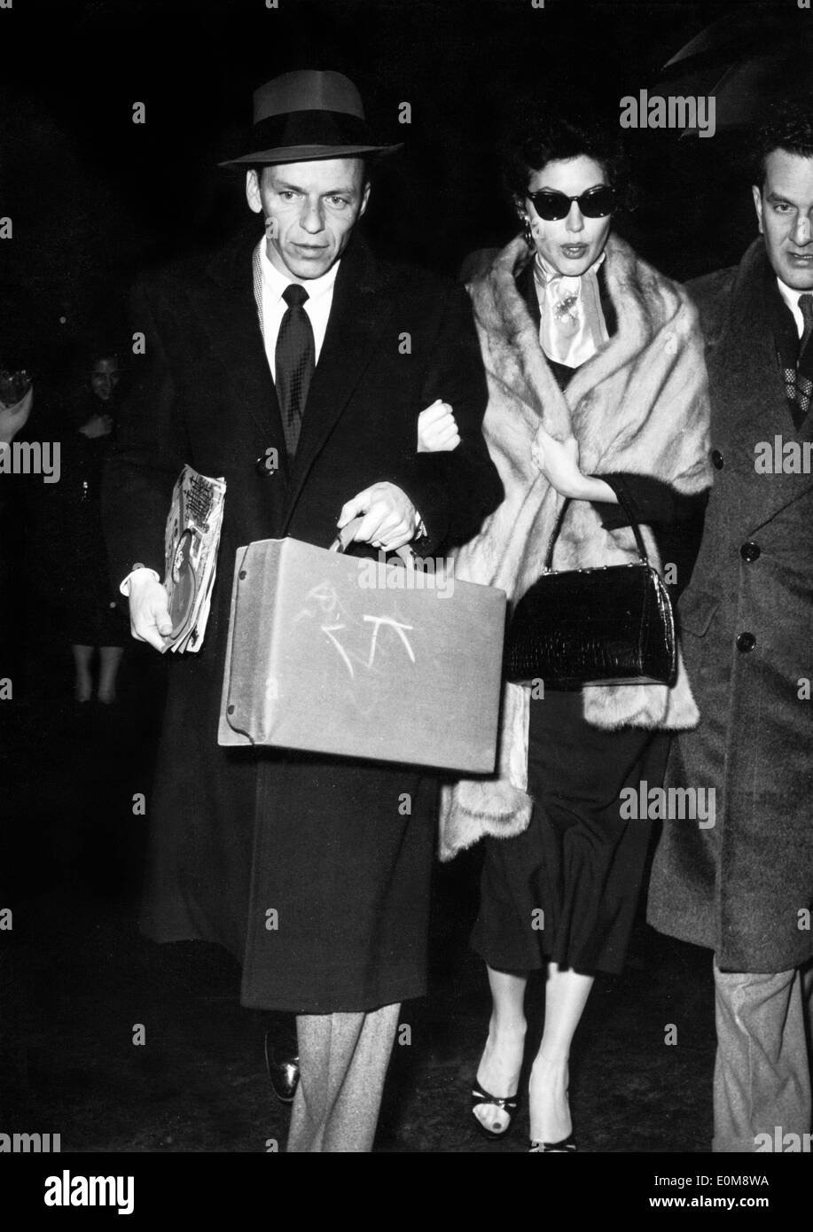 Sänger Frank Sinatra und Ava Gardner Urlaub Stockfoto