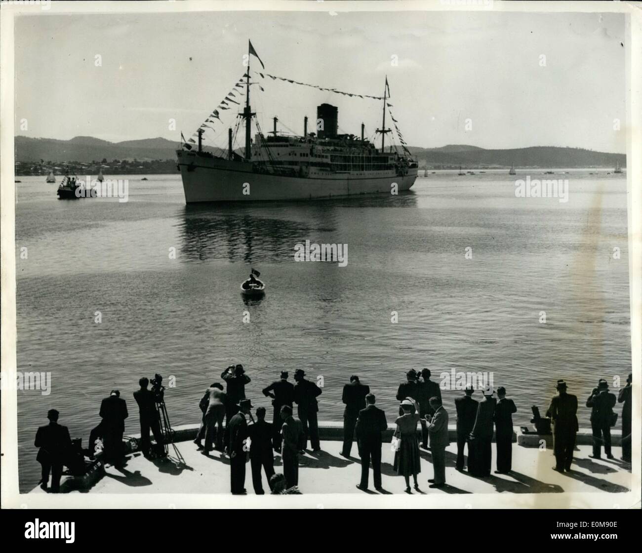 2. Februar 1954 - The Royal Tour von Australien Ã ¢ Â '¬â €œ Ã ¢ Â' ¬Å "GothicÃ ¢ Â'¬Â in Hobart, Tasmanien.  Foto zeigt: Anzeigen der Stockfoto