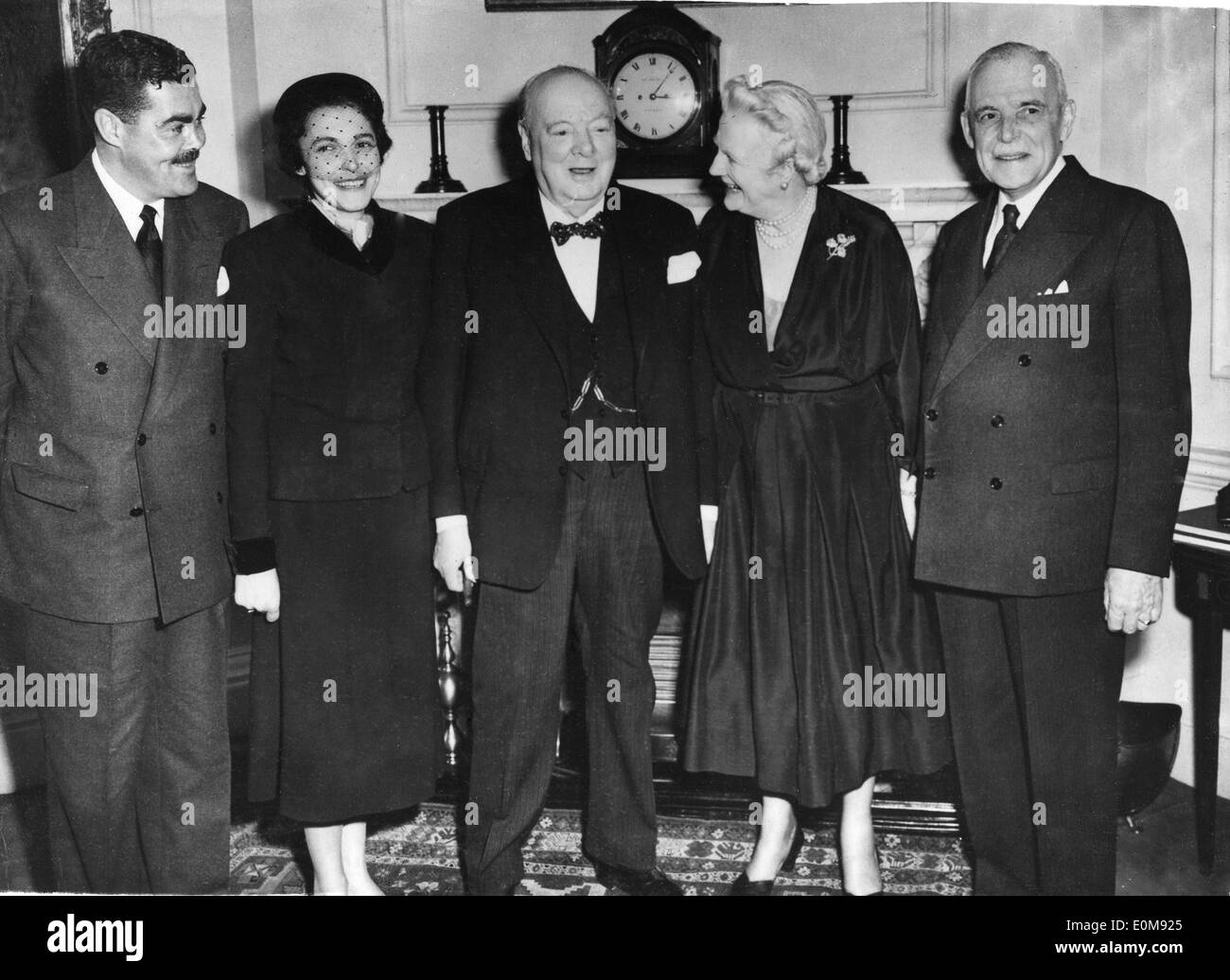 Premier Louis St. Laurent Besuche Sir Winston Churchill Stockfoto