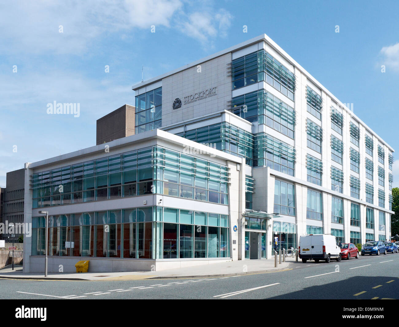 Stockport Metropolitan Borough Council, Fred Perry House auf Edward Street Stockport UK Stockfoto