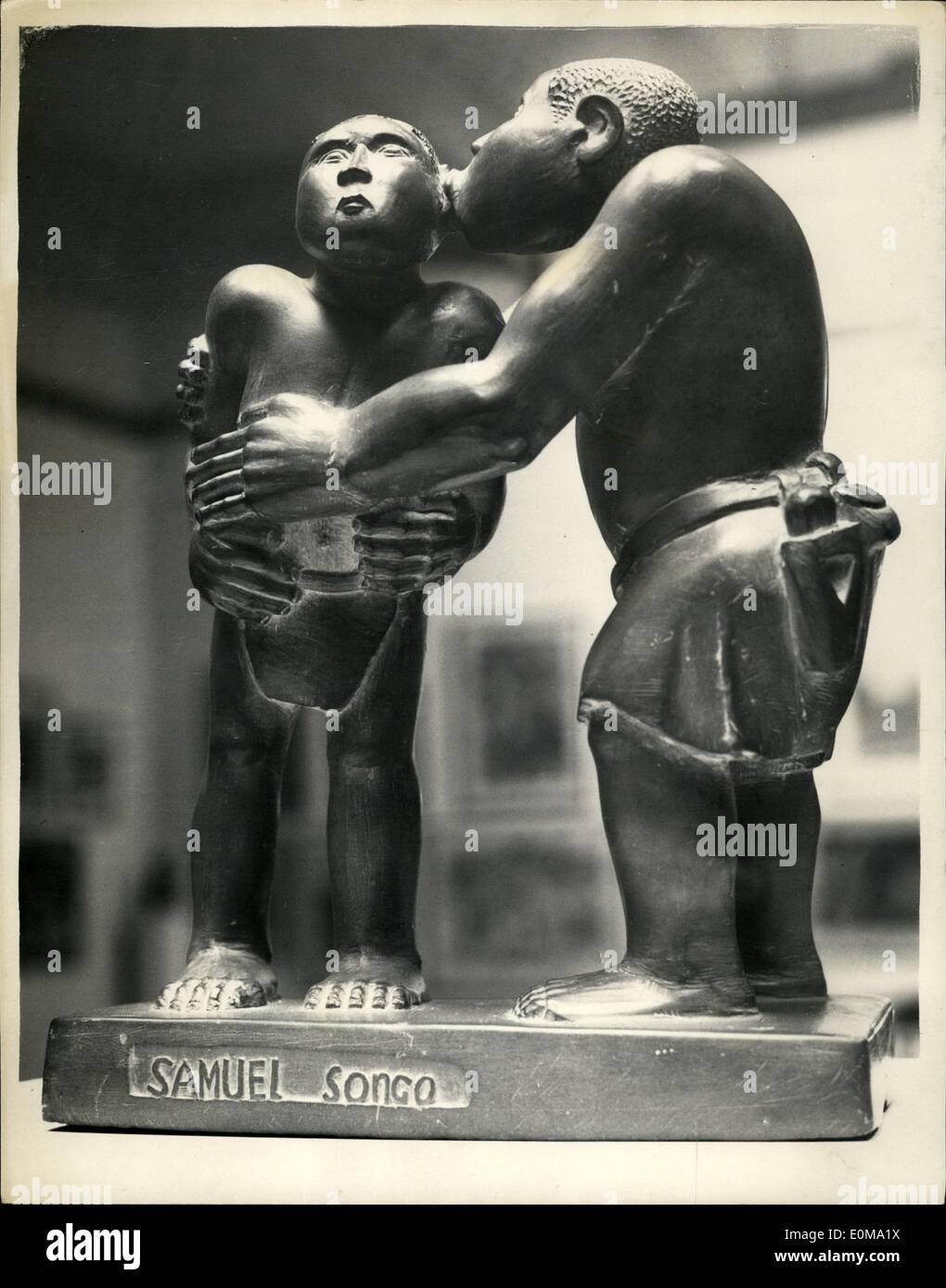 5. Mai 1954 - Ausstellung der Kunst von jungen Afrikanern. Eine Ausstellung von Kyrene Kunst - mehr als 1.200 Gemälde Skulpturen von jungen Stockfoto
