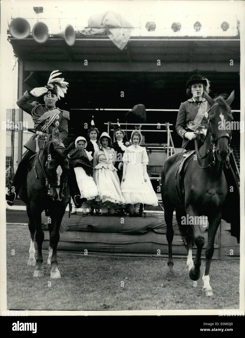 Sept. 09, 1954 - Dress Rehearsal der Königlichen Artillerie Tattoo '' Königin Victoria'' und ihre Kinder.: eine Generalprobe fand statt Stockfoto