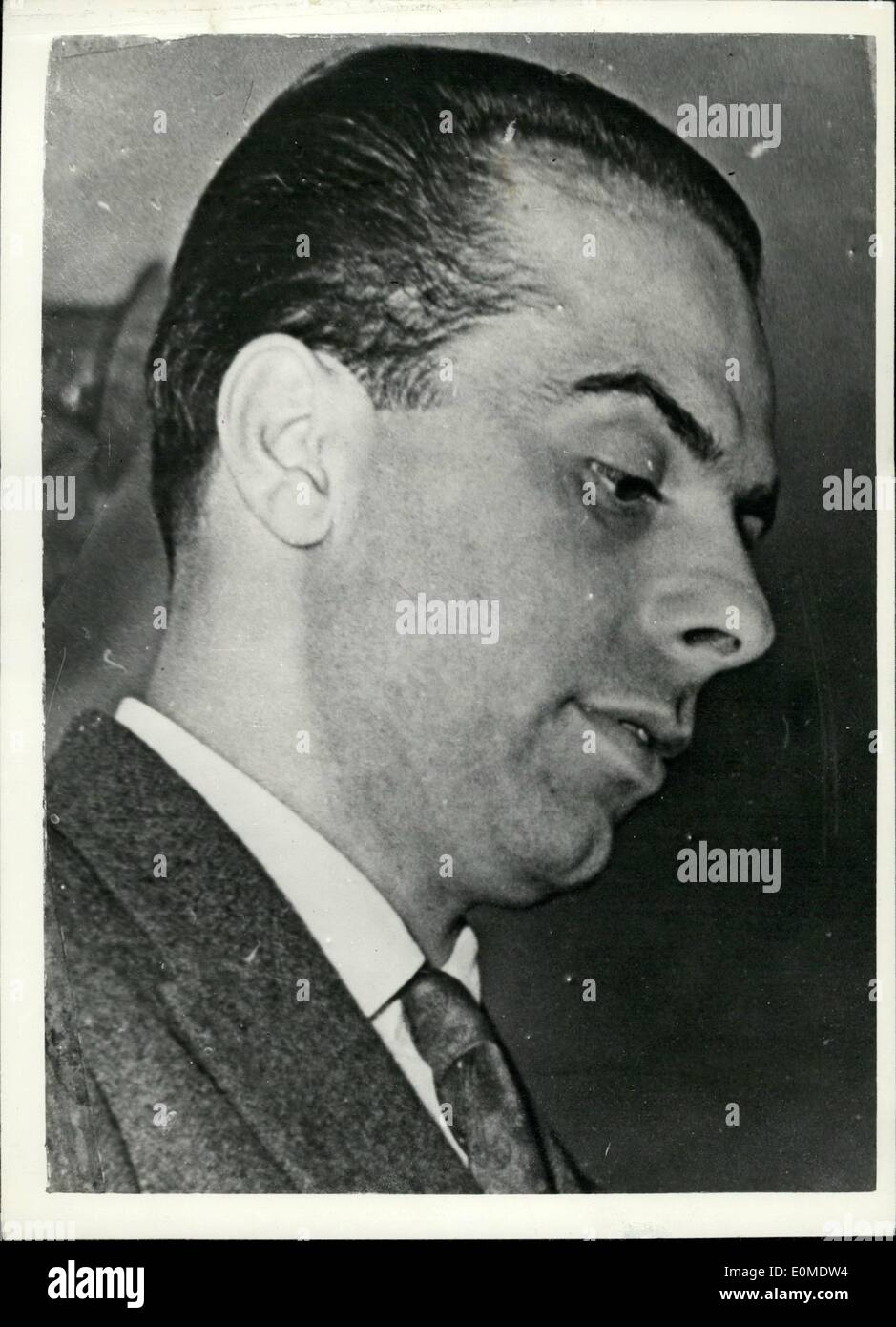 Sept. 22, 1954 - 22.09.54 Verhaftungen in italienischen Drogen-Skandal. Signor Piero Piccioni verhaftet Ã ¢ Â'¬â €œ Signor Piero Piccioni, 31 Jahre Stockfoto